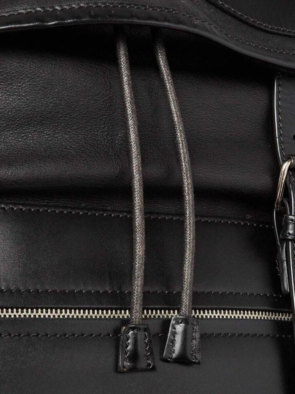 Givenchy Black Leather Drawstring Rider Backpack Bag - Picture 8 of 12